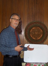 Kevin speaking at an informal gathering discussing the various Medicare Supplemental programs and Medicare Advantage plans available in OH.